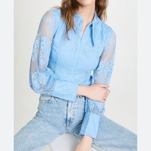Ganni lace shirt nwt size 36